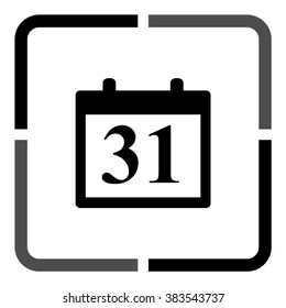 Calendar  - black vector icon