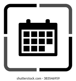 Calendar  - black vector icon