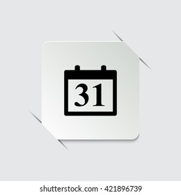 Calendar -  black vector icon