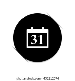 Calendar  - black vector icon