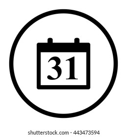 Calendar  - black vector icon