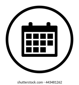 Calendar  - black vector icon