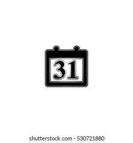 Calendar  - black vector icon