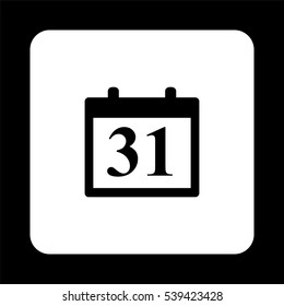 Calendar -  black vector icon