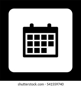 Calendar  - black vector icon