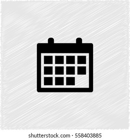 Calendar  - black vector icon