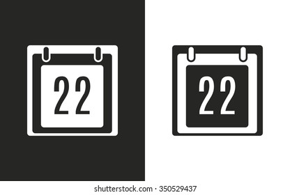 Calendar  -  black and white icons. Vector illustration