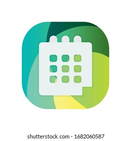 Calendar block flat style icon design, Planner time event moth date day page plan and reminder theme Vector illustration