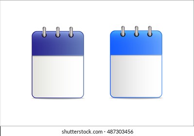 The calendar is blue in two variants