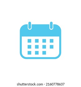 Calendar blue vector web icon
