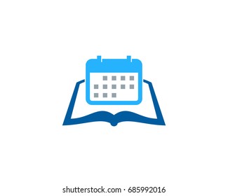 Calendar Book Icon Logo Design Element