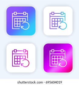 Calendar bright purple and blue gradient app icon
