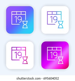 Calendar bright purple and blue gradient app icon