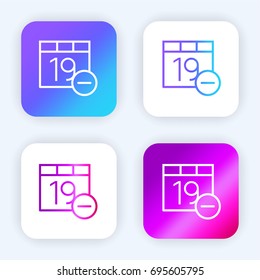 Calendar bright purple and blue gradient app icon
