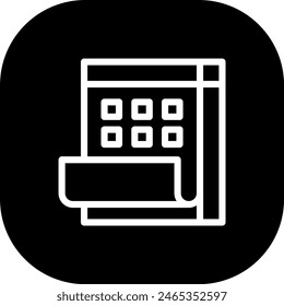 Calendar business investment icon with black filled line outline style. business, schedule, calendar, year, date, month, event. Vector Illustration