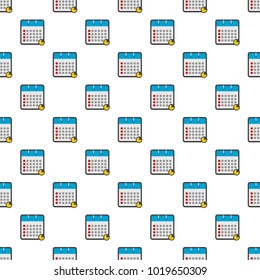 Calendar business pattern seamless in flat style for any design