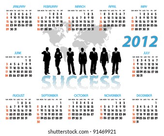 Calendar with businessmen