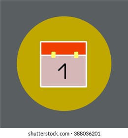 Calendar Button Icon Line Design