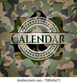 Calendar camouflaged emblem