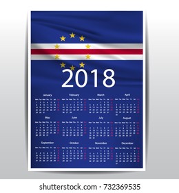 Calendar of CAPE VERDE flag