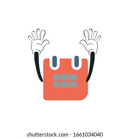 calendar cartoon characters design with white background