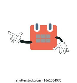 calendar cartoon characters design with white background