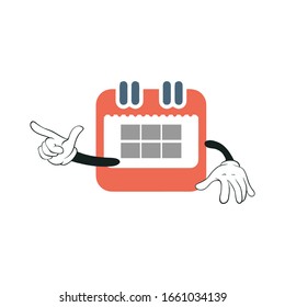 calendar cartoon characters design with white background