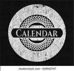Calendario con textura de pizarra