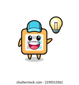 calendar character cartoon getting the idea , cute style design for t shirt, sticker, logo element