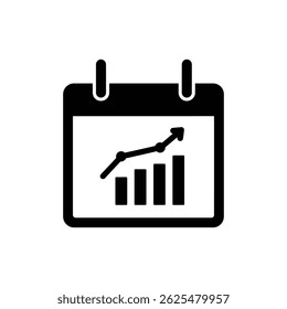 Calendar with Chart Inside Representing Business Planning and Progress Tracking