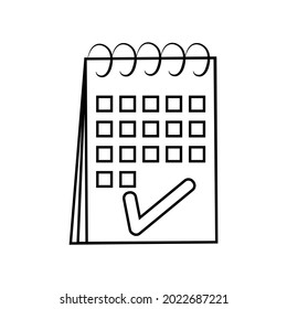 calendar check icon design for vector graphics