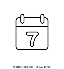 calendar check icon Flat symbol set outline