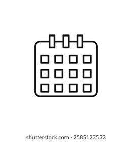 Calendar check icon. simple thin line vector icon