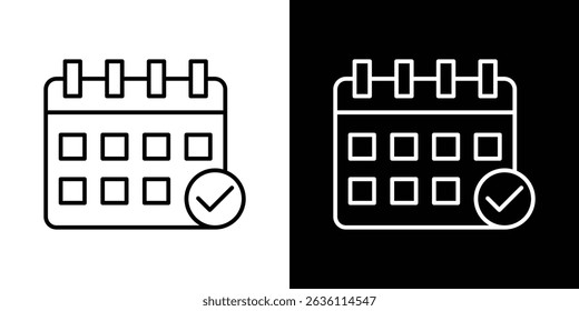Calendar check icon symbol concept for graphic design, Website, UI. EPS