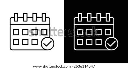 Calendar check icon symbol concept for graphic design, Website, UI. EPS