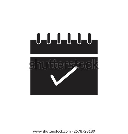 Calendar check icon Thin line art collection