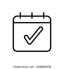 Calendar and check mark design, Planner time event moth date day page plan and reminder theme Vector illustration