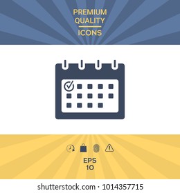 Calendar with Check mark-  icon