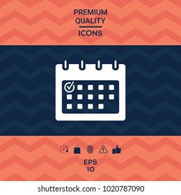 Calendar with Check mark-  icon