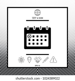 Calendar with Check mark-  icon