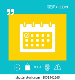 Calendar with Check mark-  icon