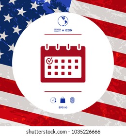Calendar with Check mark-  icon