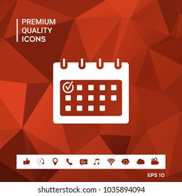 Calendar with Check mark-  icon