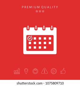 Calendar with Check mark-  icon