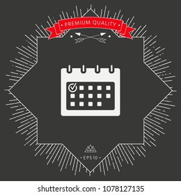 Calendar with Check mark-  icon