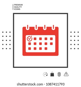 Calendar with Check mark-  icon