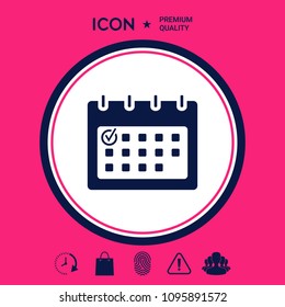 Calendar with Check mark-  icon