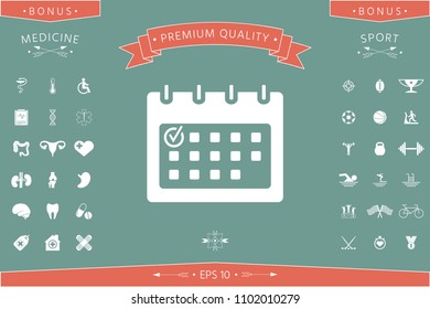 Calendar with Check mark-  icon