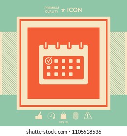 Calendar with Check mark-  icon