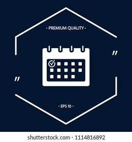 Calendar with Check mark-  icon